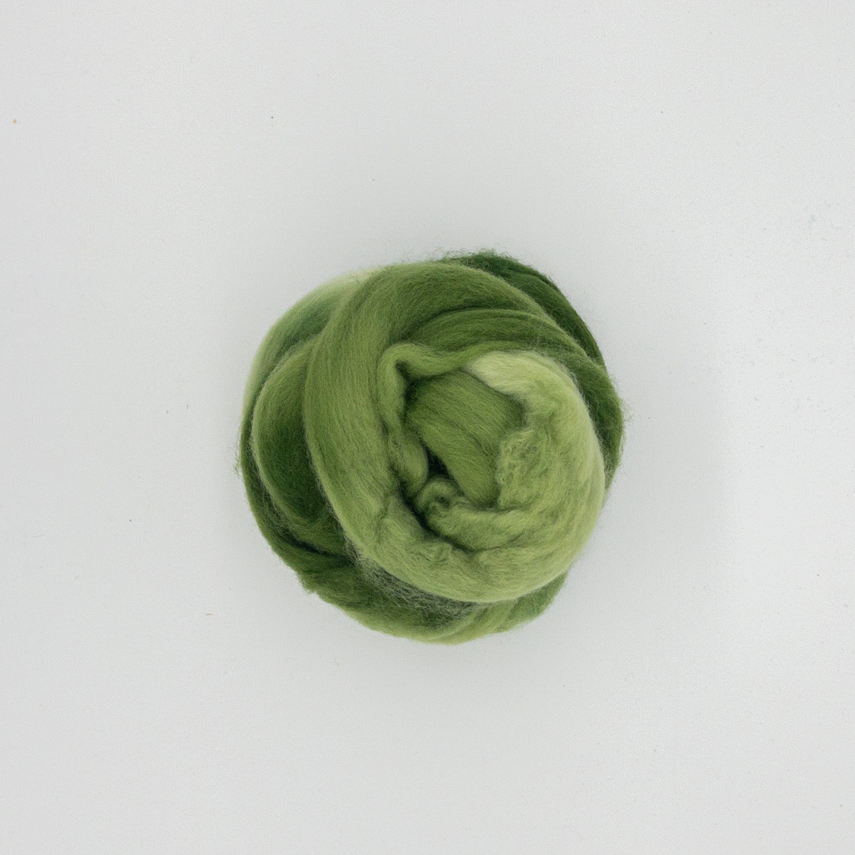 Needle Felting Roving, 22 micron Moss